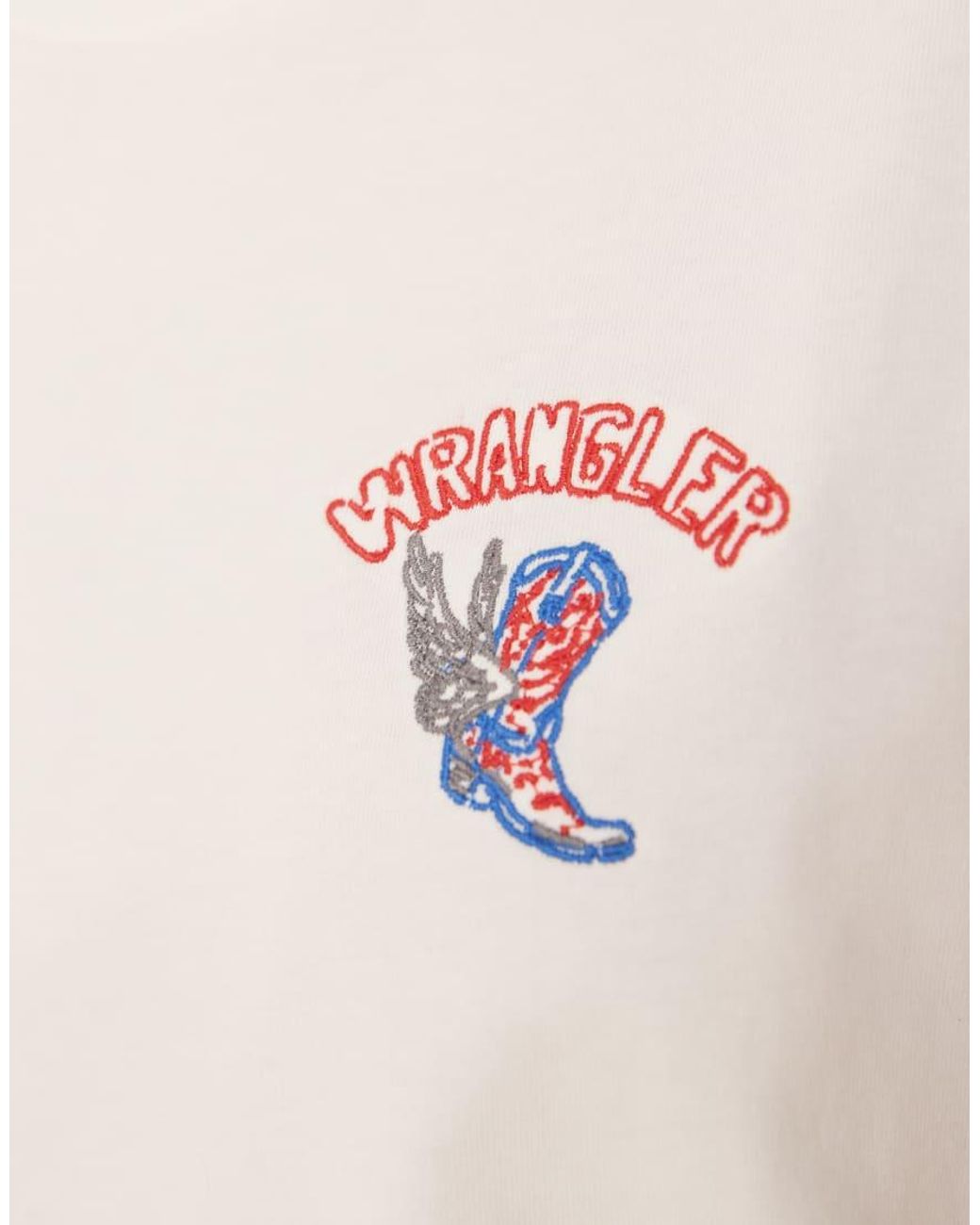 Wrangler White Cowboy Small Graphic Tee