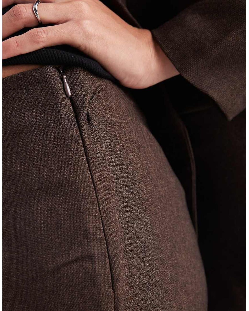 Vero Moda Black Wide Leg Tweed Look Tailored Trouser Co-ord