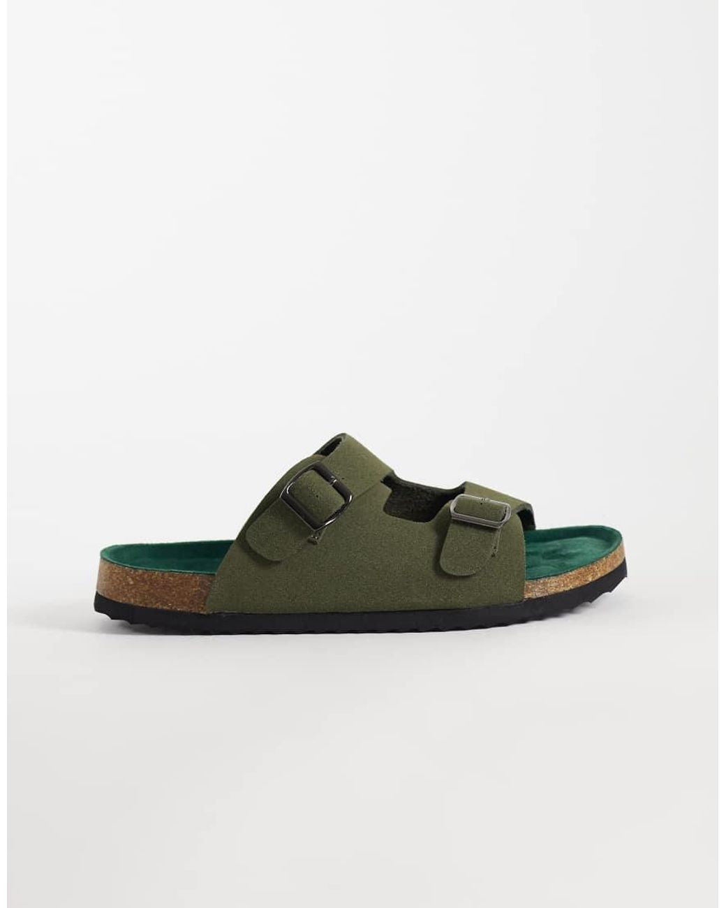 Only & Sons Green Faux Suede Mule Sandals for men