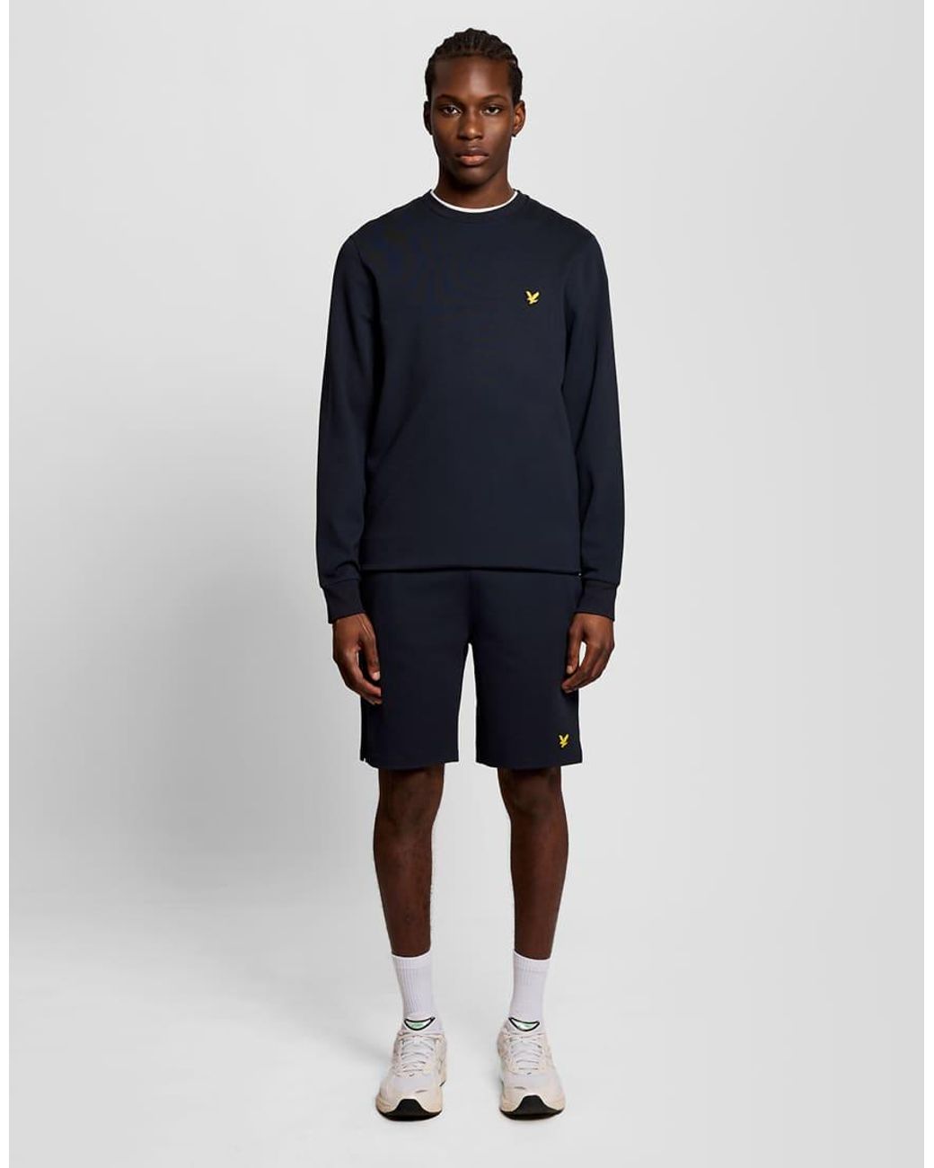 Lyle & Scott Blue Mid Layers Crew Neck Fly Fleece for men