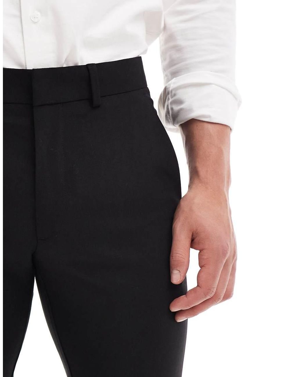 ASOS Gray New Skinny Tuxedo Trousers for men