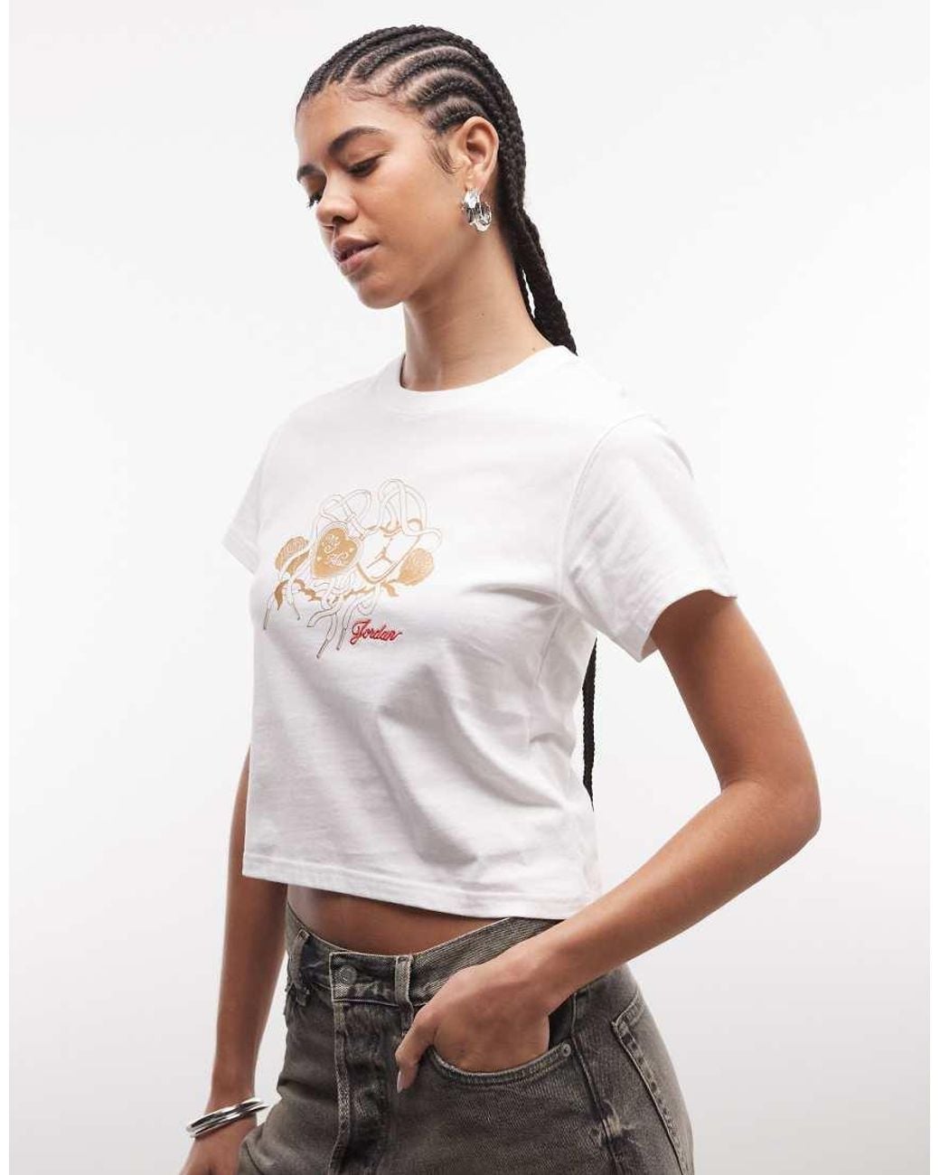 Nike White Graphic Baby Tee