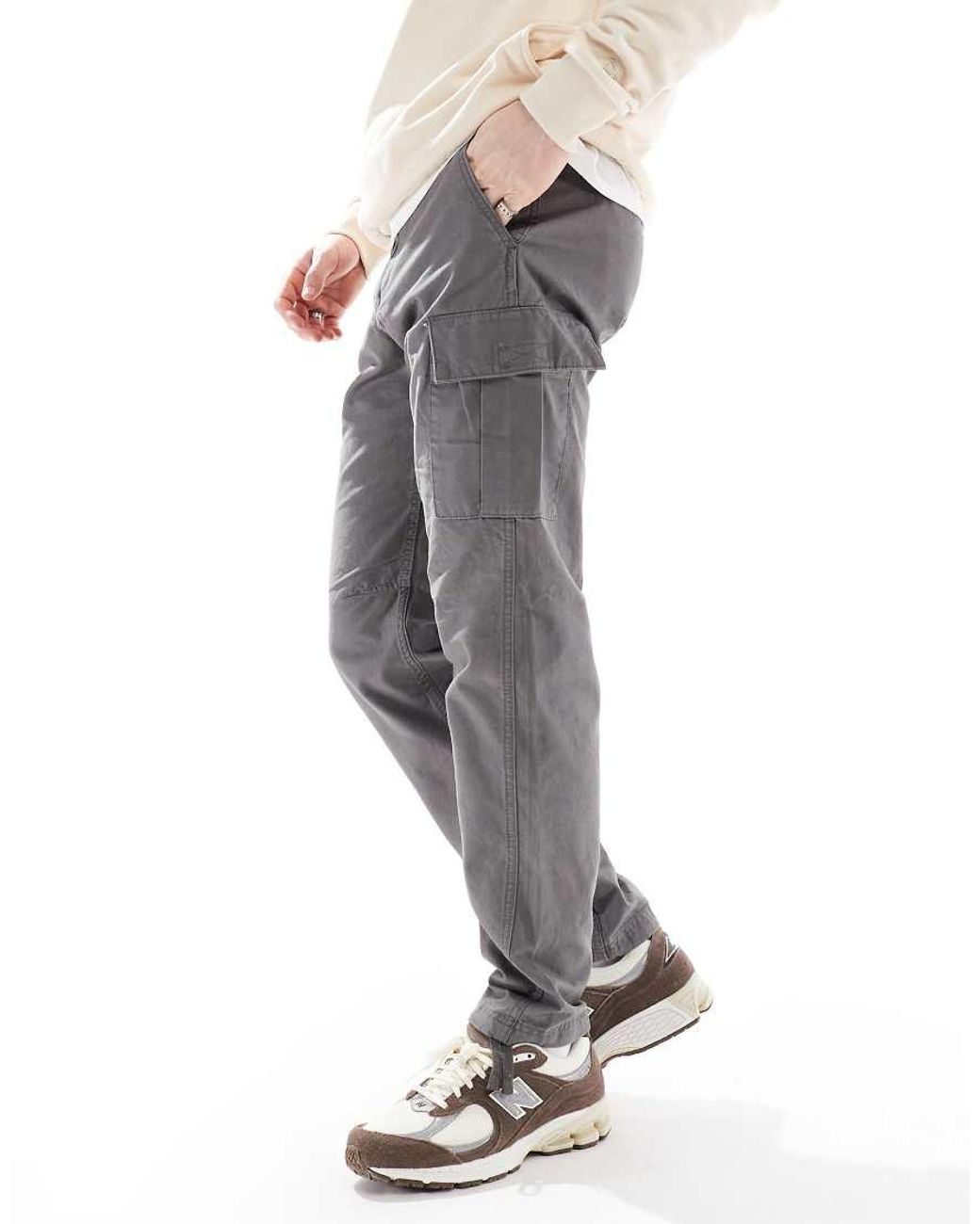 Jack & Jones White Loose Fit Cargo Trouser for men