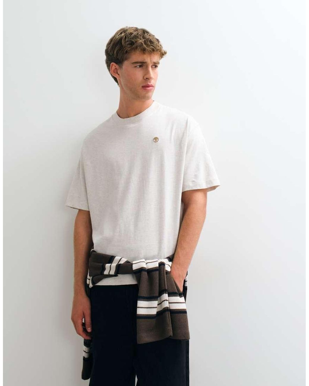 Timberland White Short Sleeves Tee (Relaxed) for men