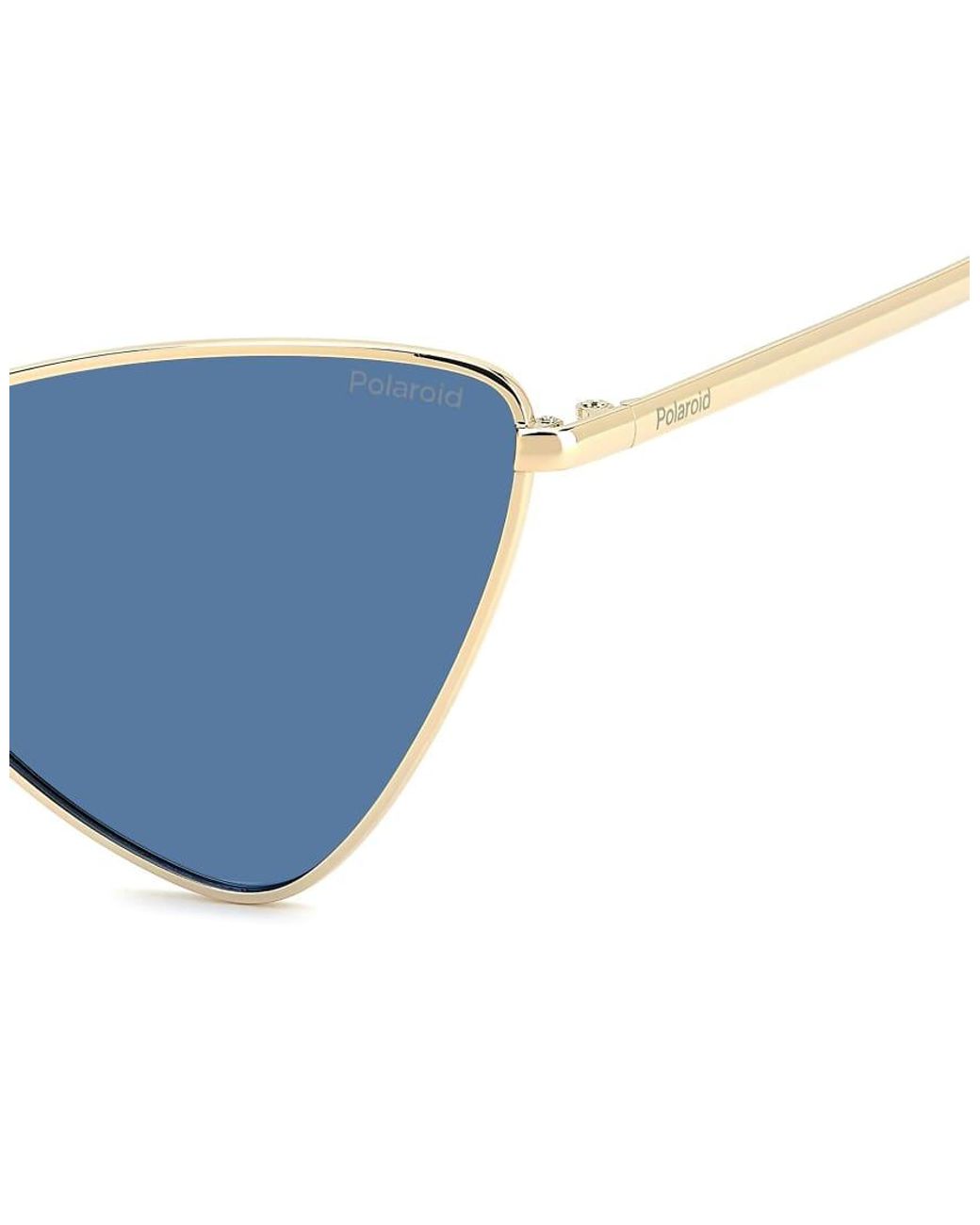 Polaroid Sunglasses Blue 90S Triangular Sunglasses With Polarized Lenses
