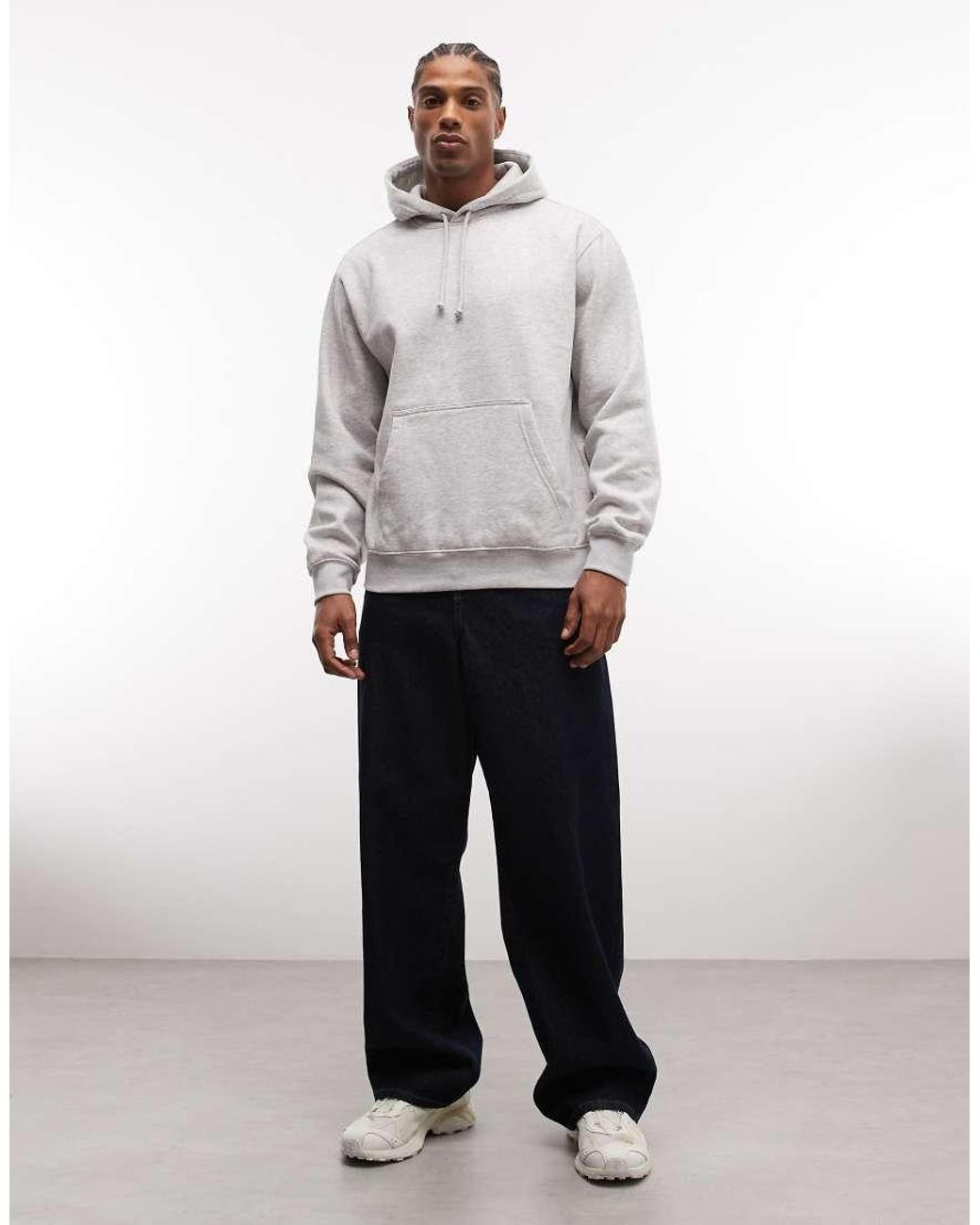 Weekday Gray Classic Fit Hoodie for men