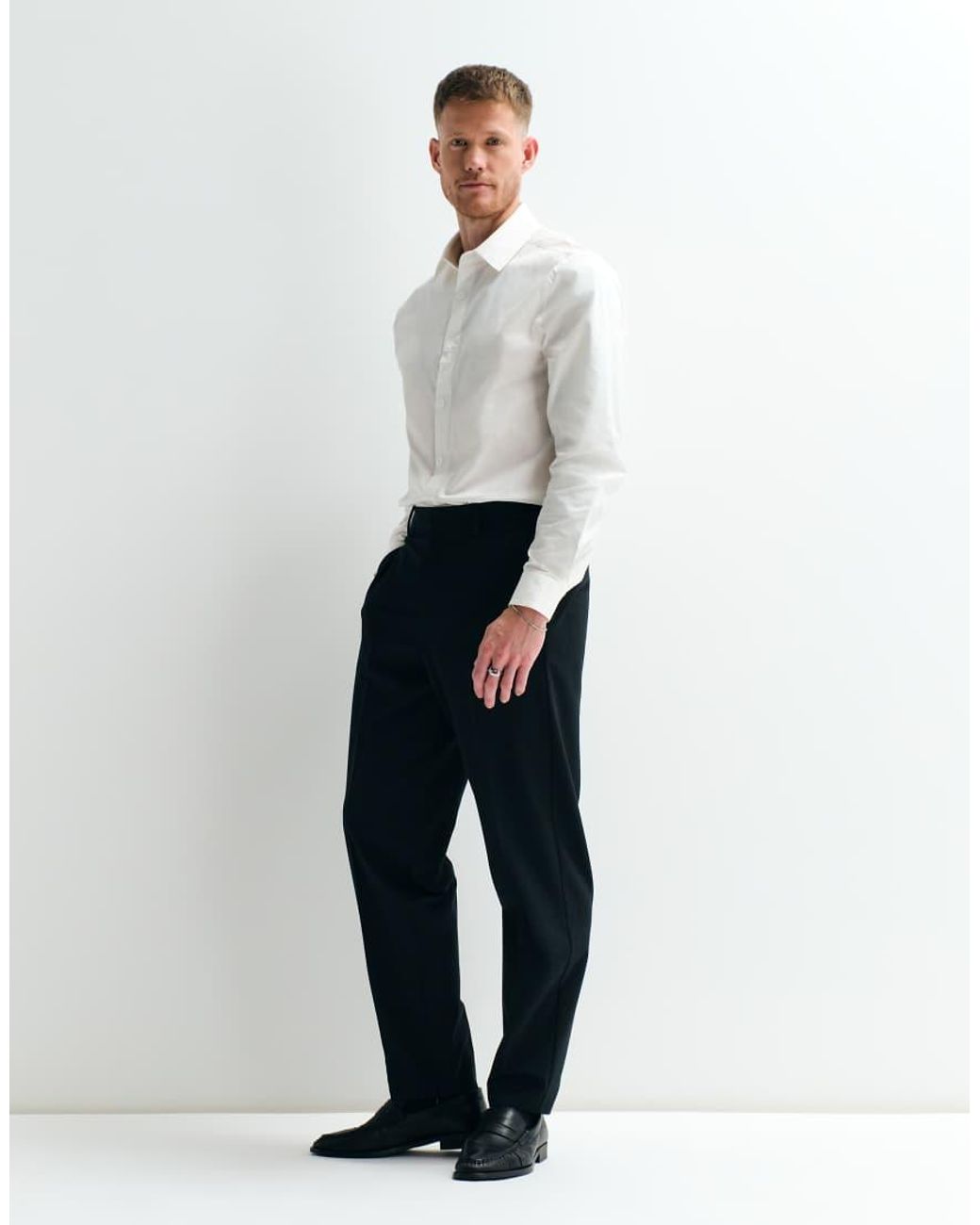 ASOS Blue Asos Adaptive Regular Fit Smart Shirt for men