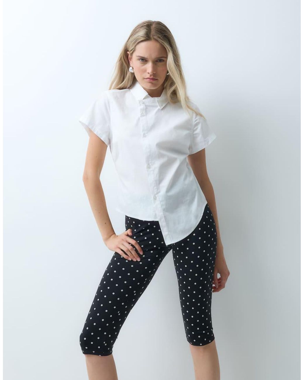 ONLY White Jersey Capri legging