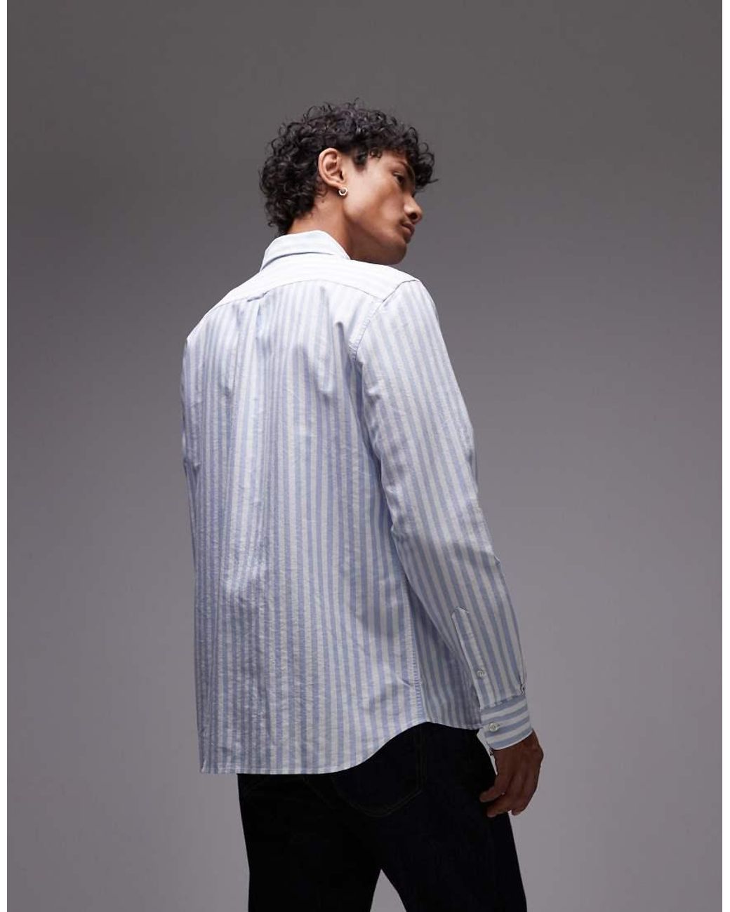 Lacoste Gray Stripe Shirt for men