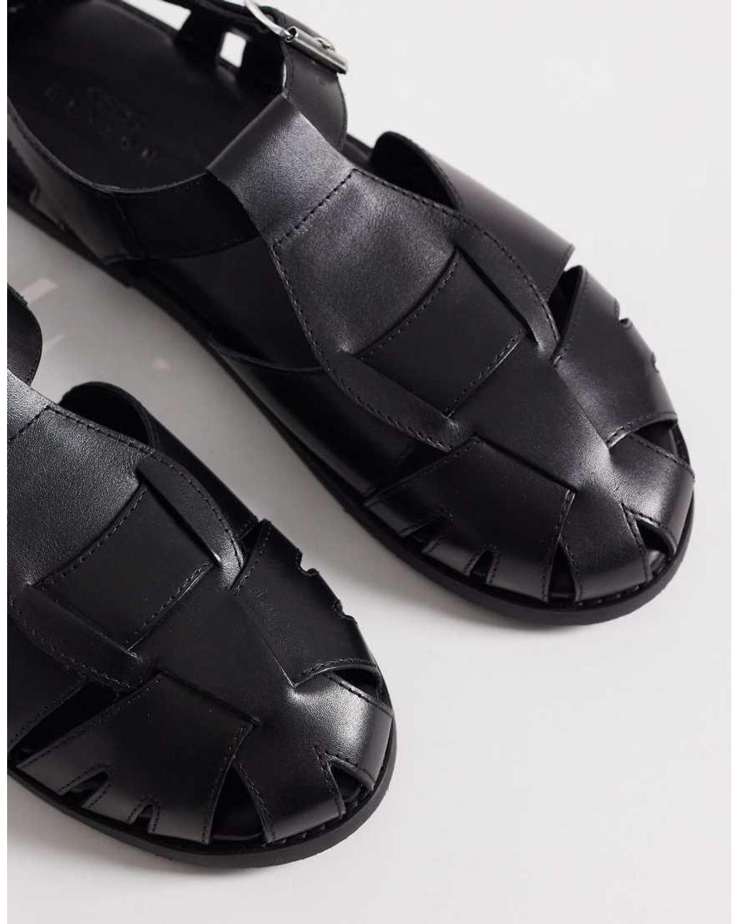 ASOS Black Closed Fisherman Sandals for men