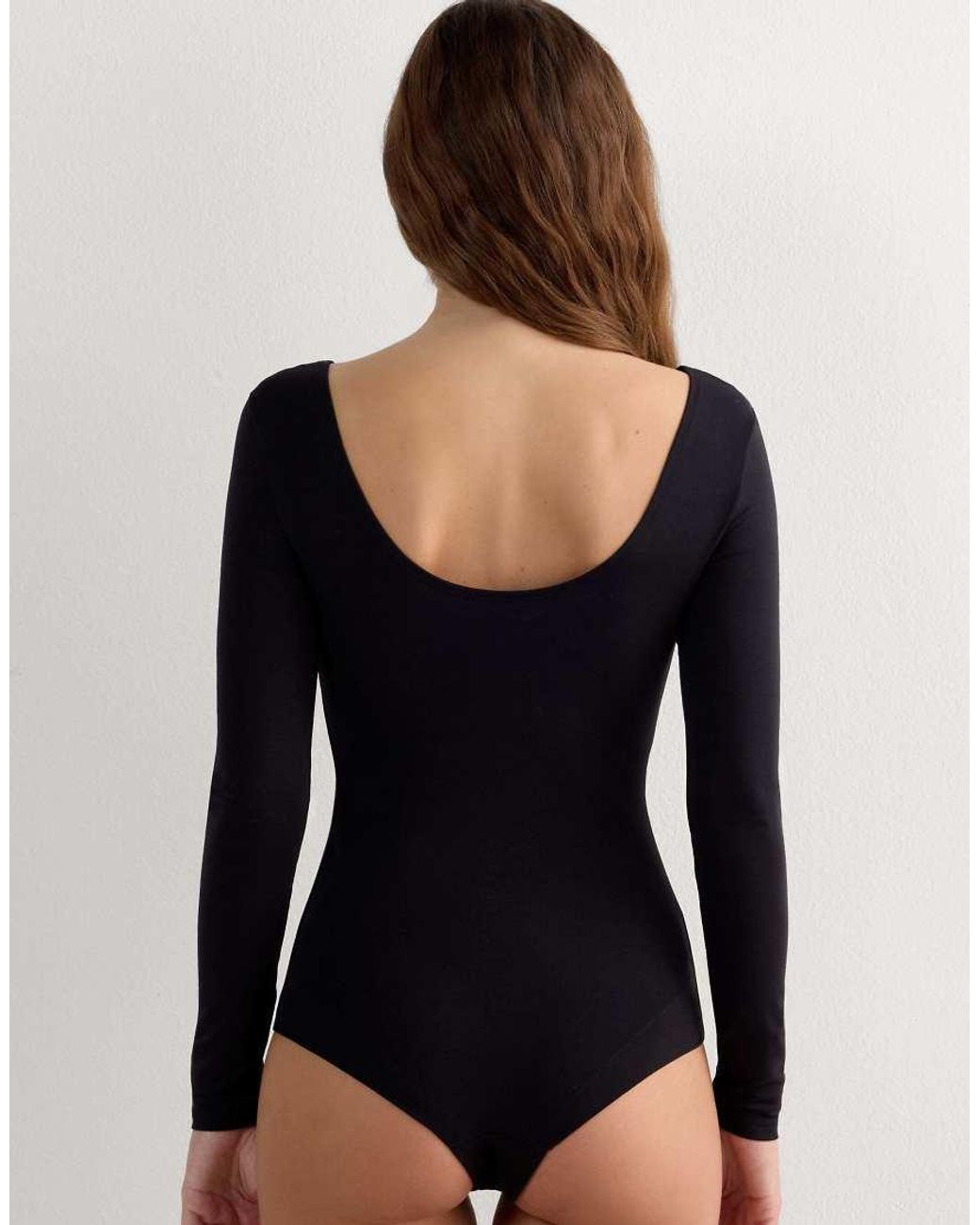 Intimissimi Black Bodysuit With Scoop Neck