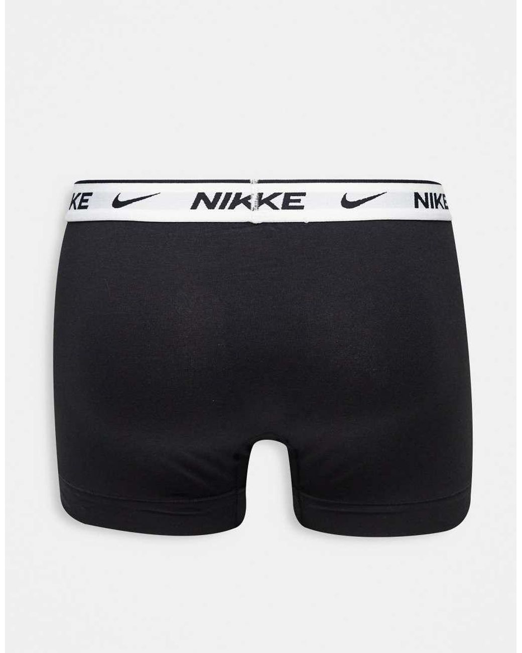 Nike White Cotton Stretch 3 Pack Trunks for men