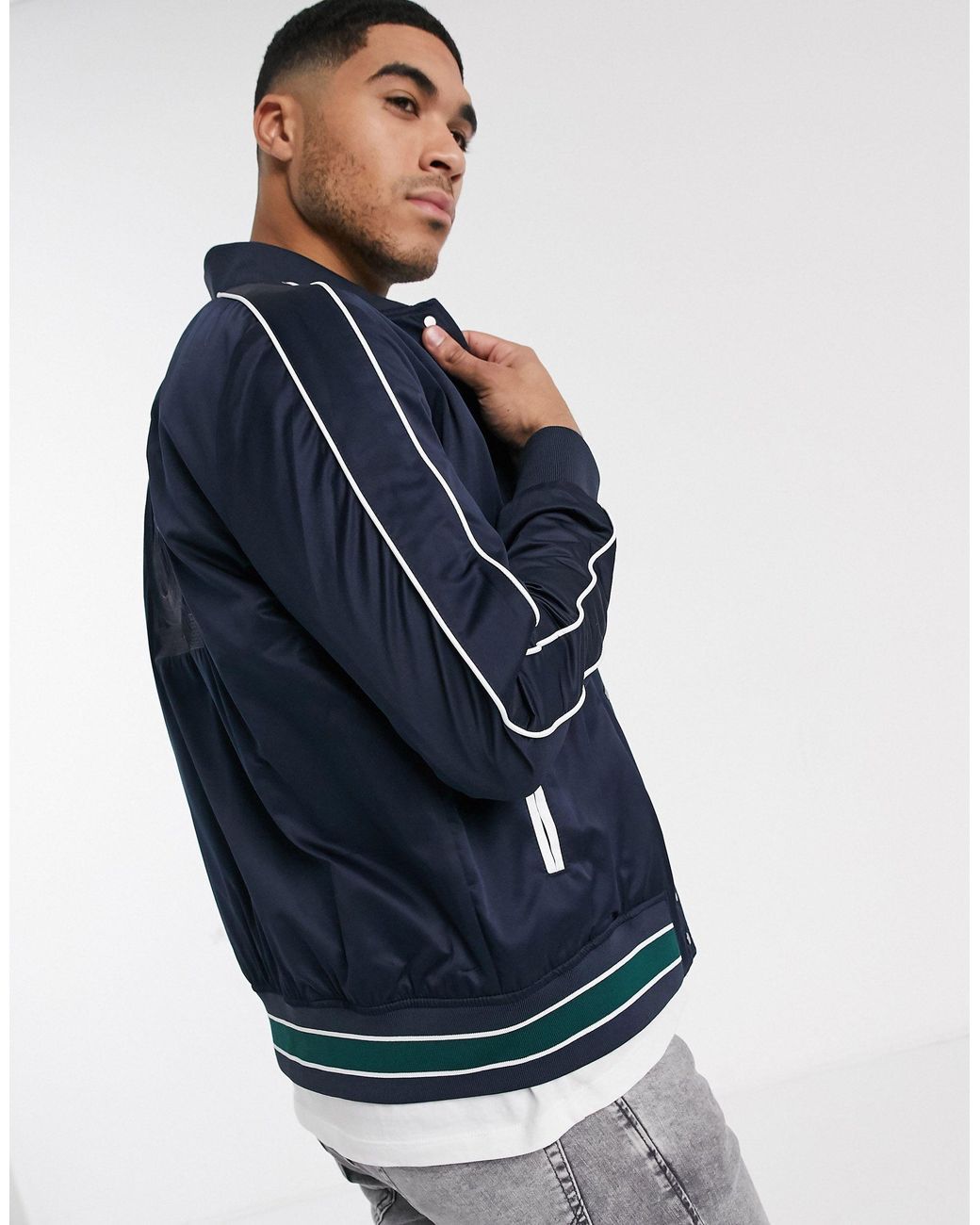 Calvin Klein Reversible Satin Bomber 