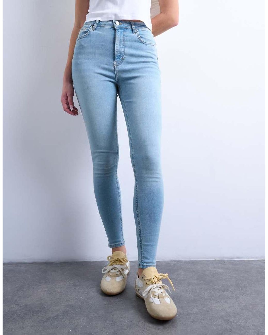 Topshop Hourglass Blue Jamie Skinny High Rise Jean