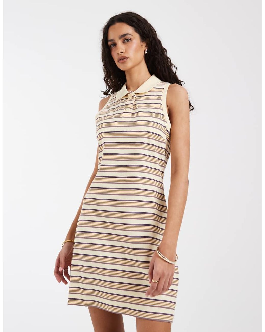 & Other Stories White Mini Dress With Button Collar Detail