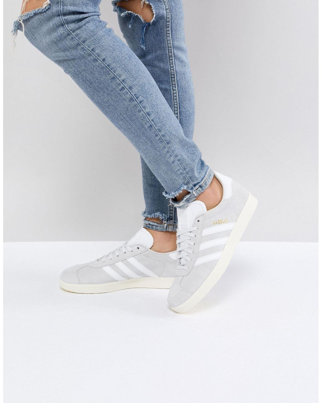 adidas Gazelle Sneakers in Grey | Lyst UK