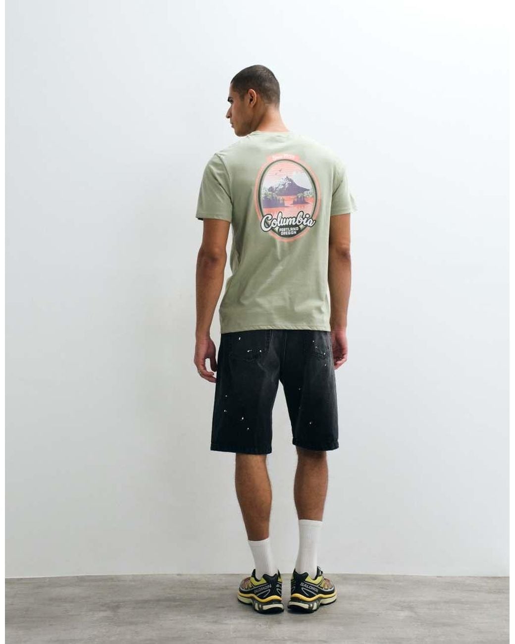 Columbia Green Csc Outdoor Back Graphic T-shirt for men