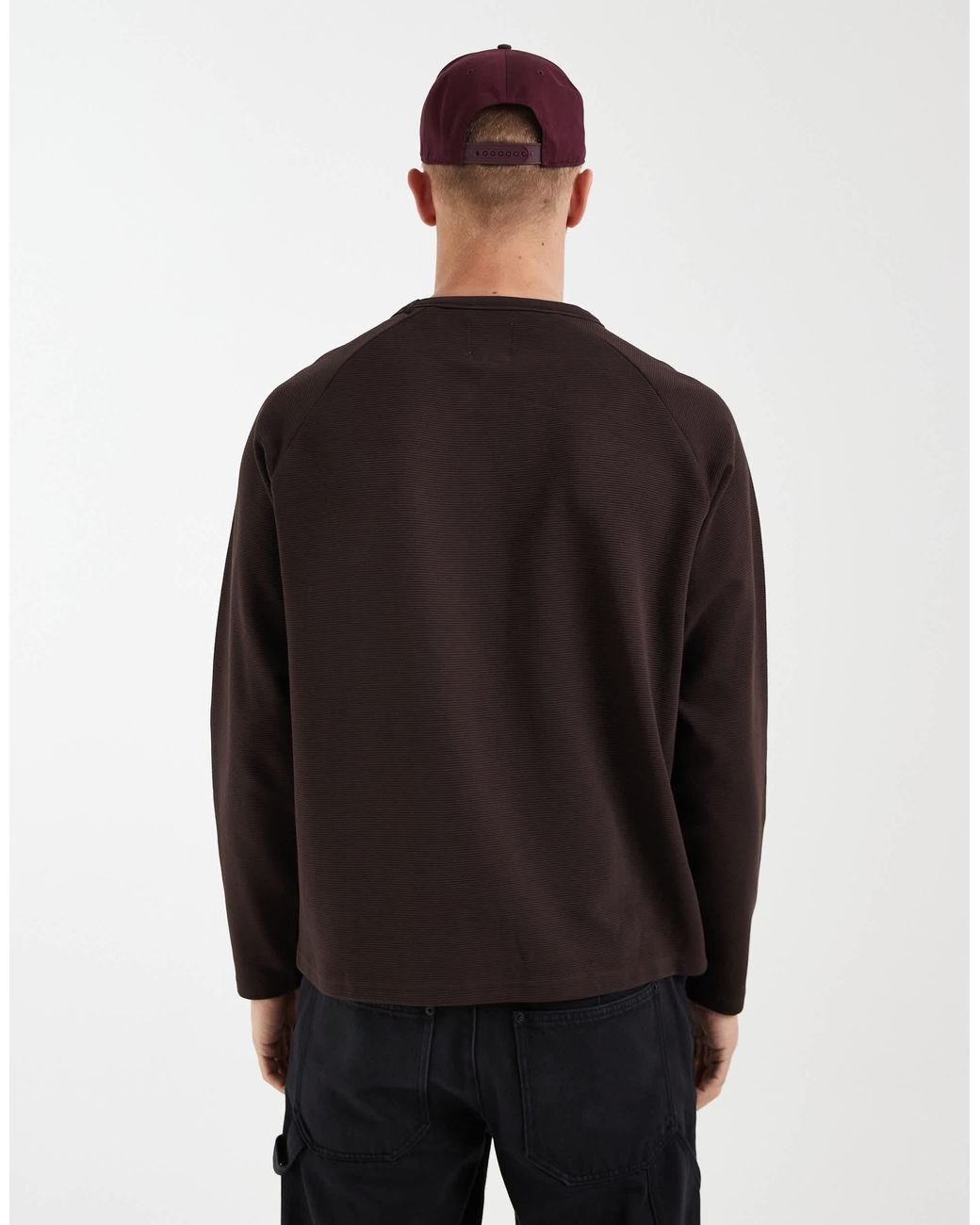Pull oversize à col ras Redefined Rebel pour homme en coloris Black