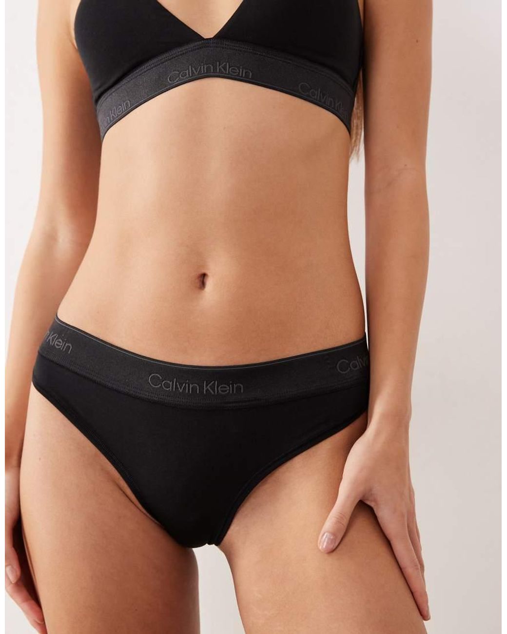 Calvin Klein Black Icon Cotton Modal Thong