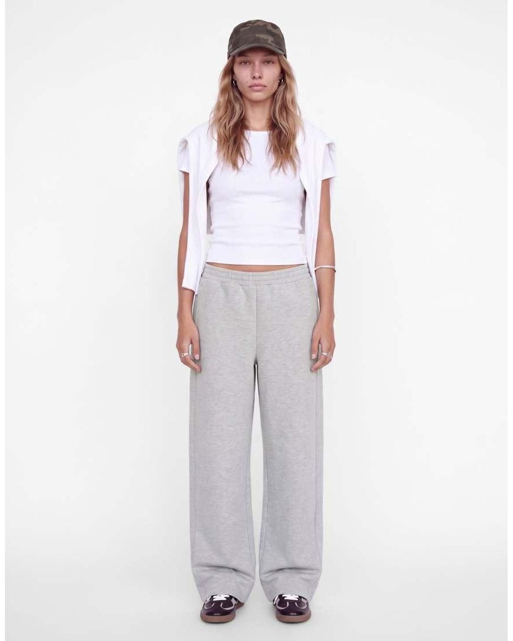 JJXX Gray Sunny Mid Waist Relaxed Fit Sweatpants