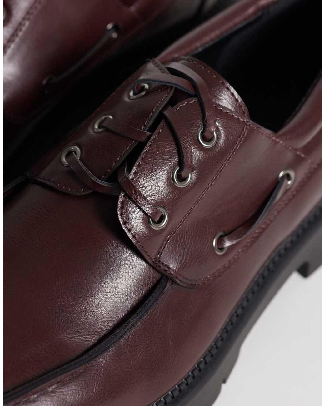 SEQWL Brown Mexton Chunky Lace Up Boat Shoes for men
