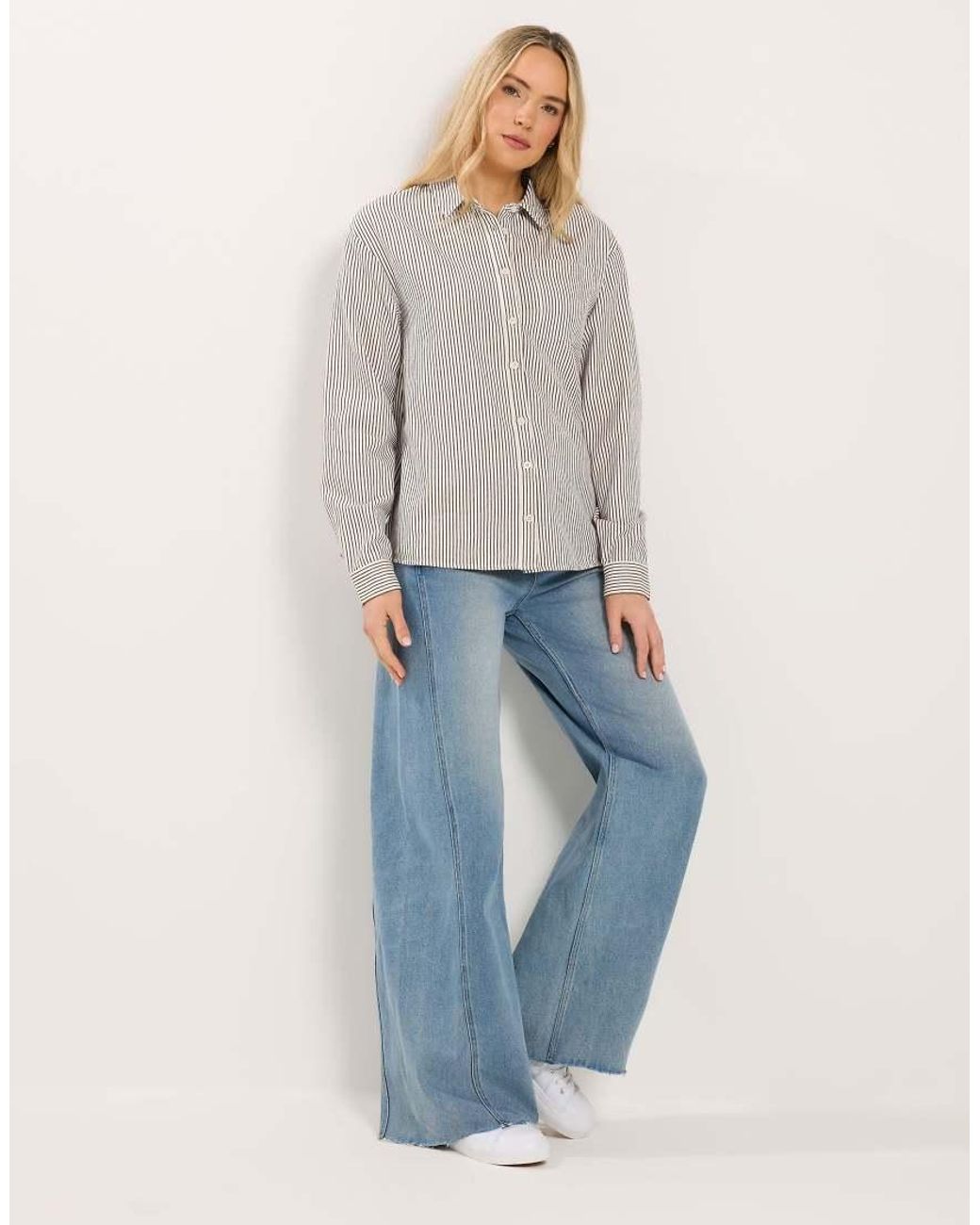 Long Tall Sally Gray Stripe Shirt