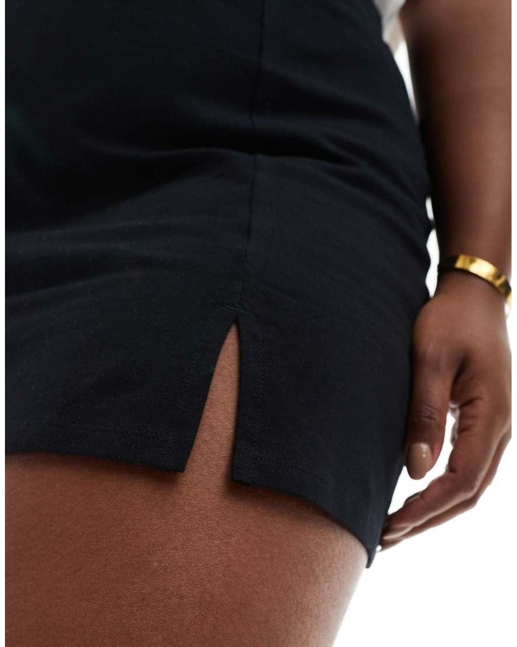 ASOS Black Asos Design Curve Tennis Skort