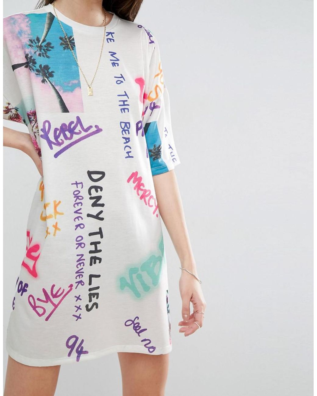 Graffiti t shirt dress Clearance