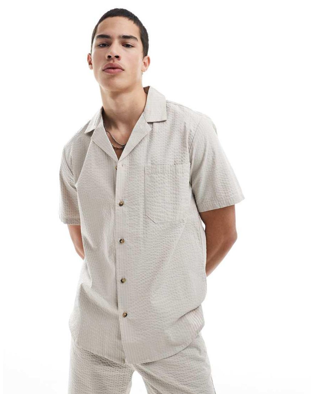 Camicia di Only & Sons in Natural da Uomo