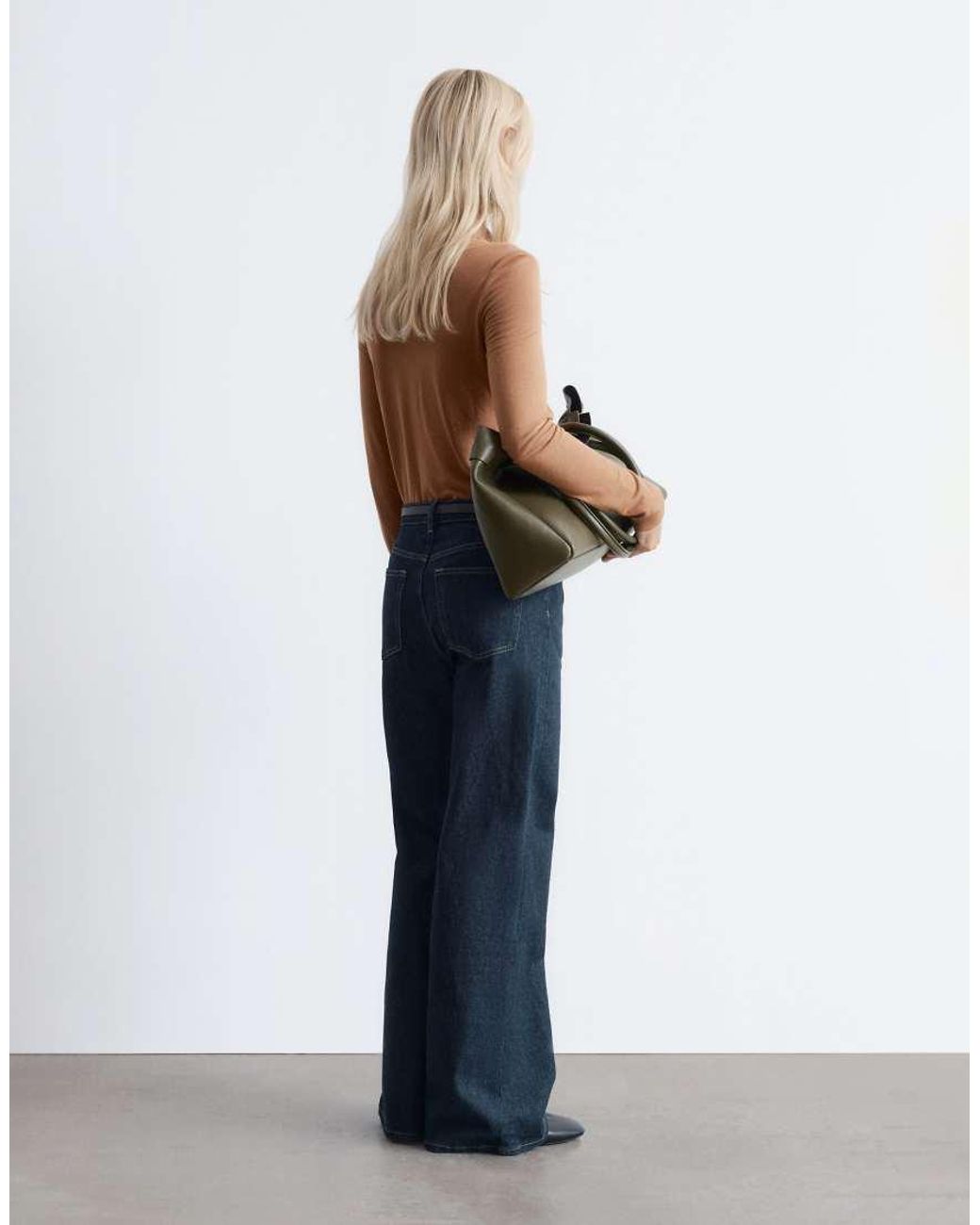 & Other Stories Blue Mid Rise Wide Leg Jeans