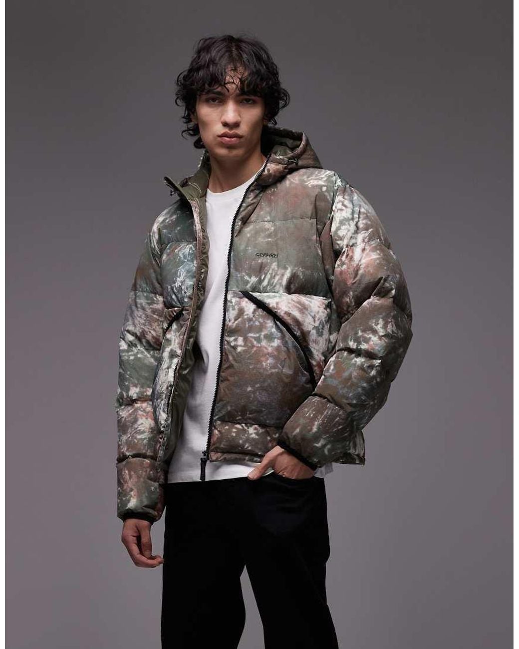 Gramicci Gray Down Puffer Jacket for men