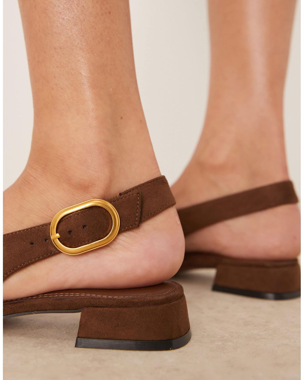 ASOS Natural Leonora Slingback Ballets