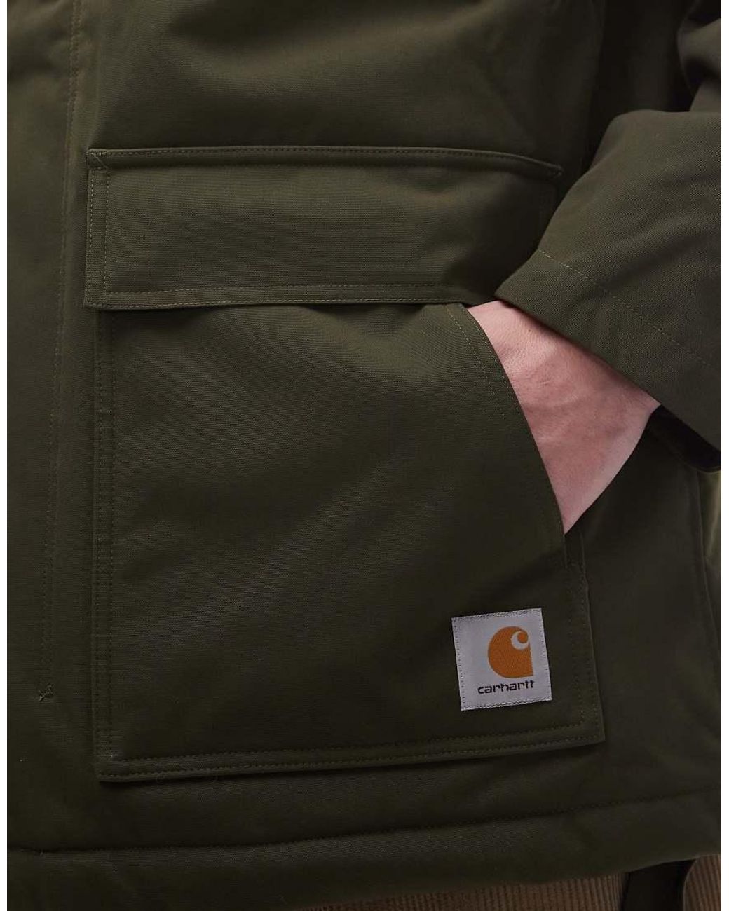 Carhartt Green Clarton Parka Jacket for men