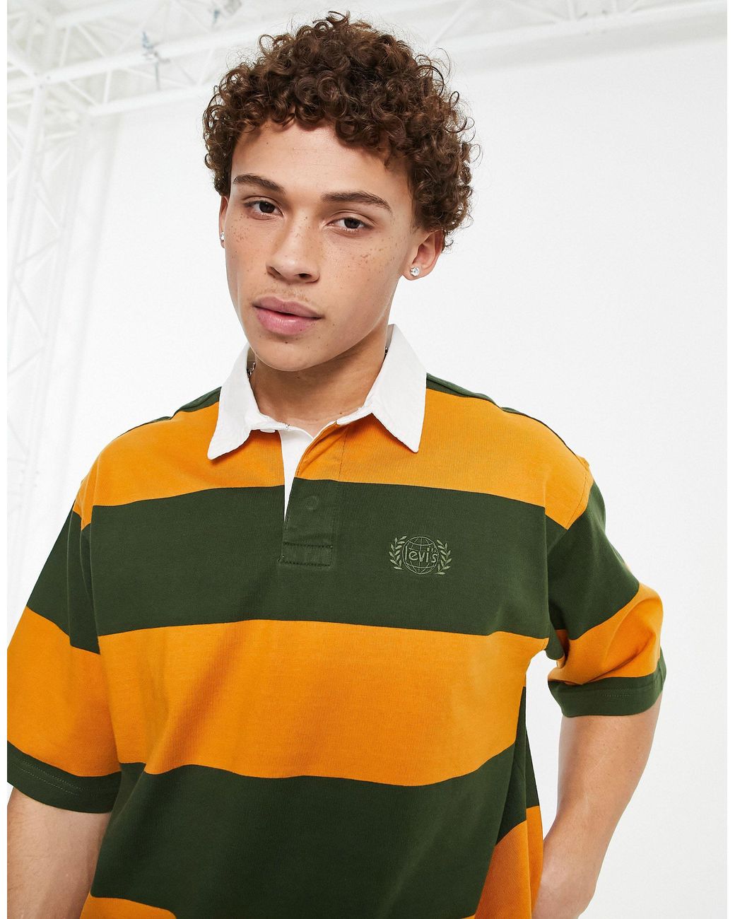 Levi's Rugby Polo Shirt With Small Logo in Yellow for Men Lyst UK