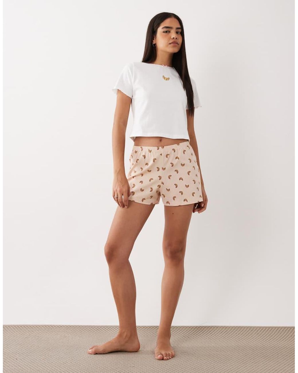 Wednesday's Girl Pink Wednesdays Girl Tee And Short Pyjama Set