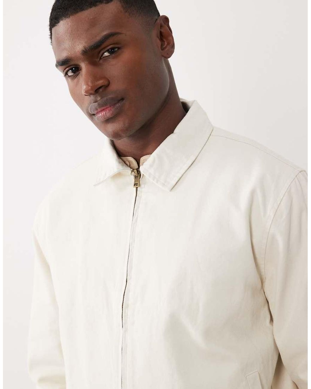 Cotton On White Harrington Jacket for men