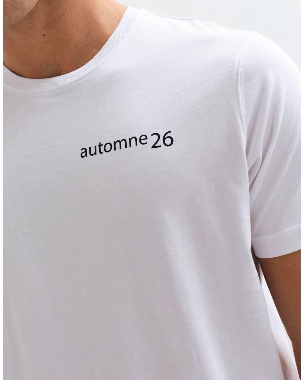 Dime White Grid Back Print Regular Fit T-Shirt for men
