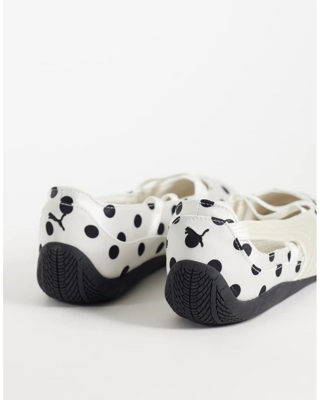PUMA White Speedcat Polka Dot Ballet Flats