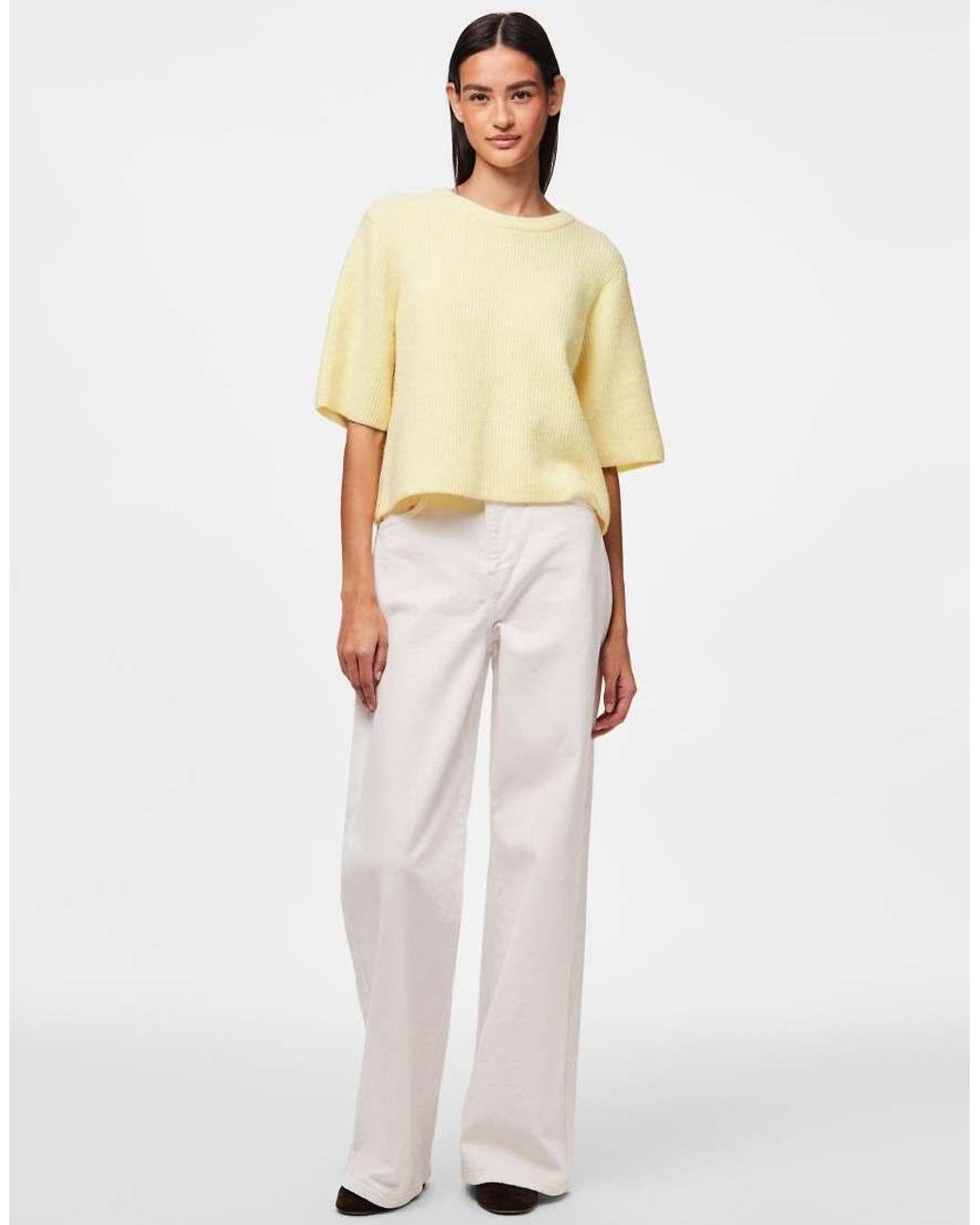 Pieces White Knitted Top