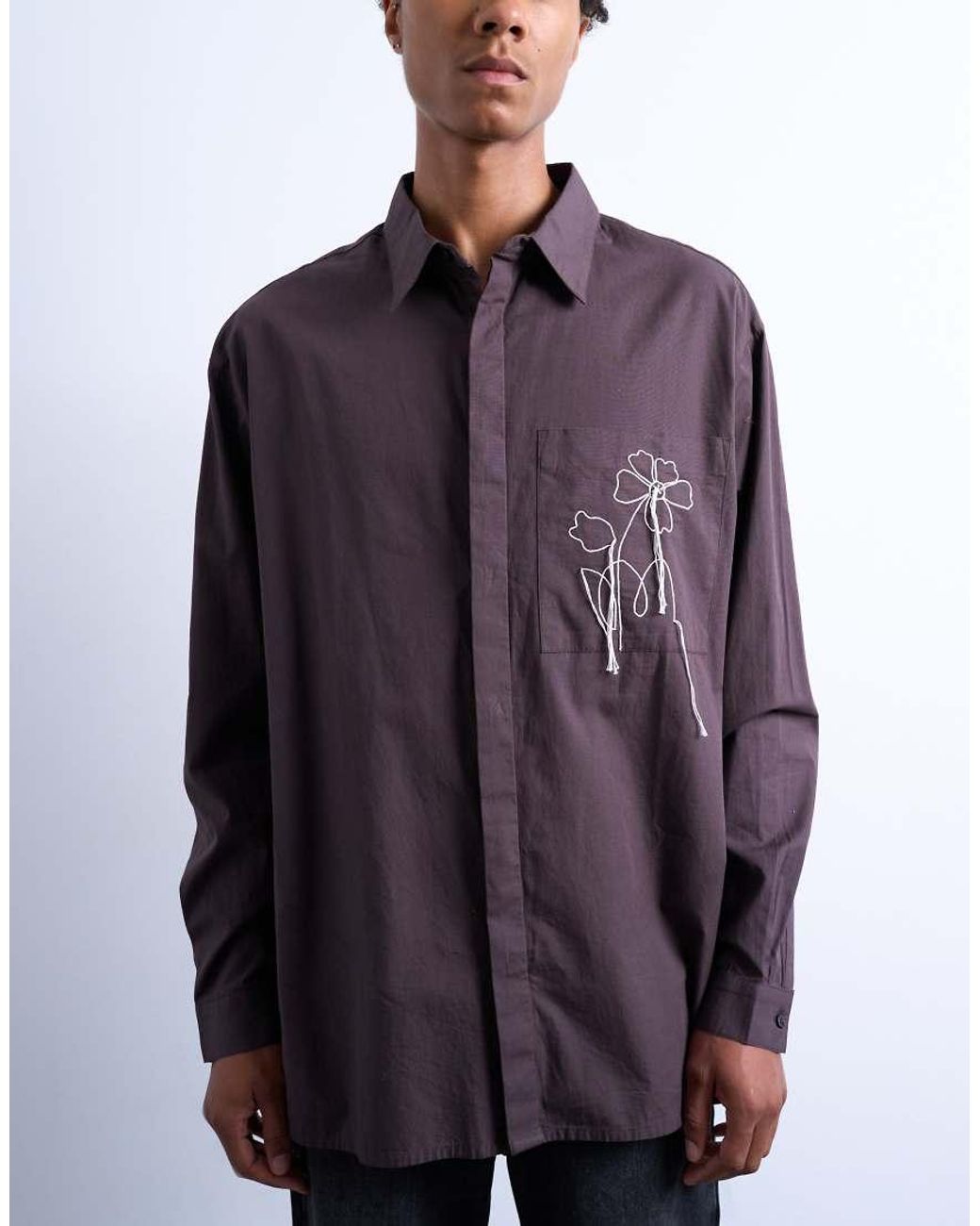 Camicia Oversize di Topman in Blue da Uomo