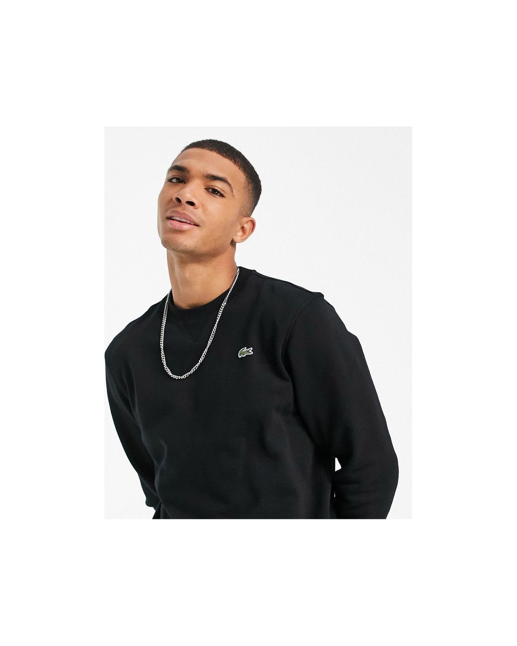 Lacoste Basic Crew Neck Sweat in Black 