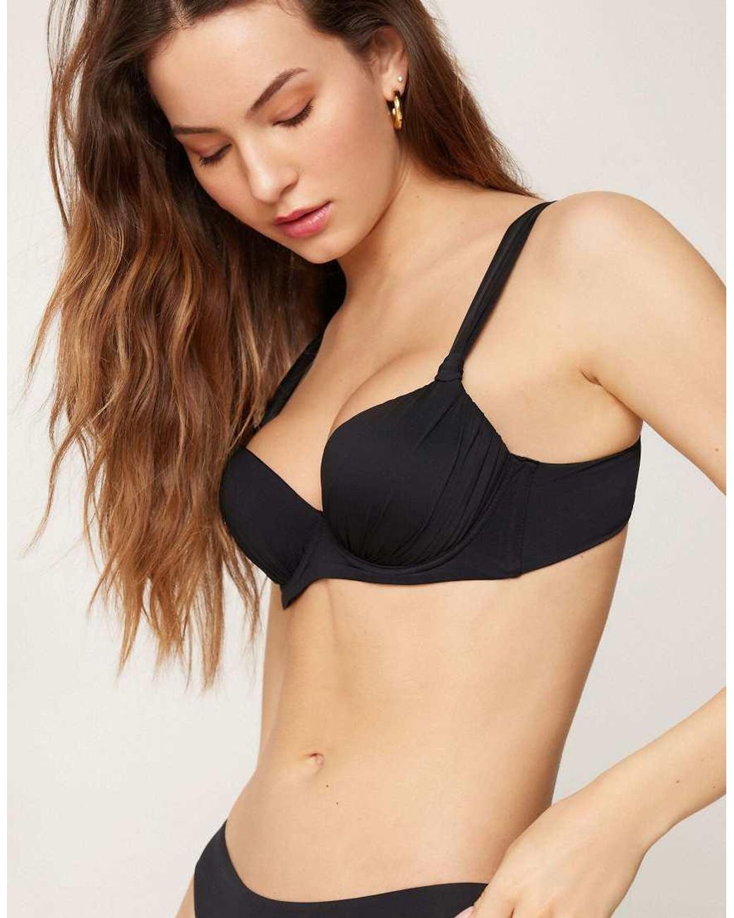 Tezenis Black Graduated Balconette Bikini Top
