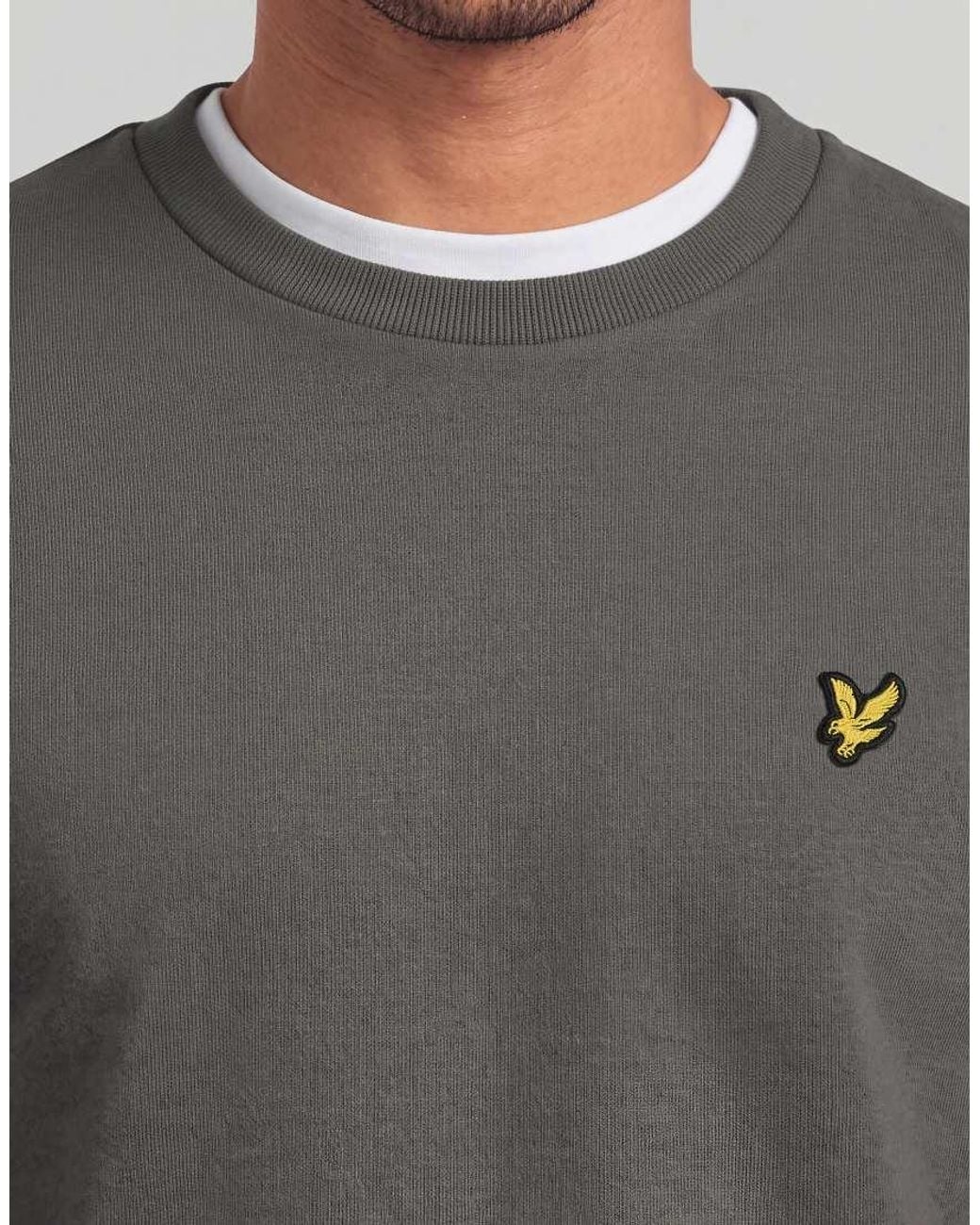 Lyle & Scott Gray Mid Layers Sports Loopback Crew Neck for men