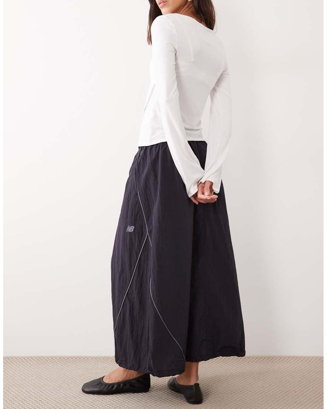 New Balance White Sport Legacy Skirt
