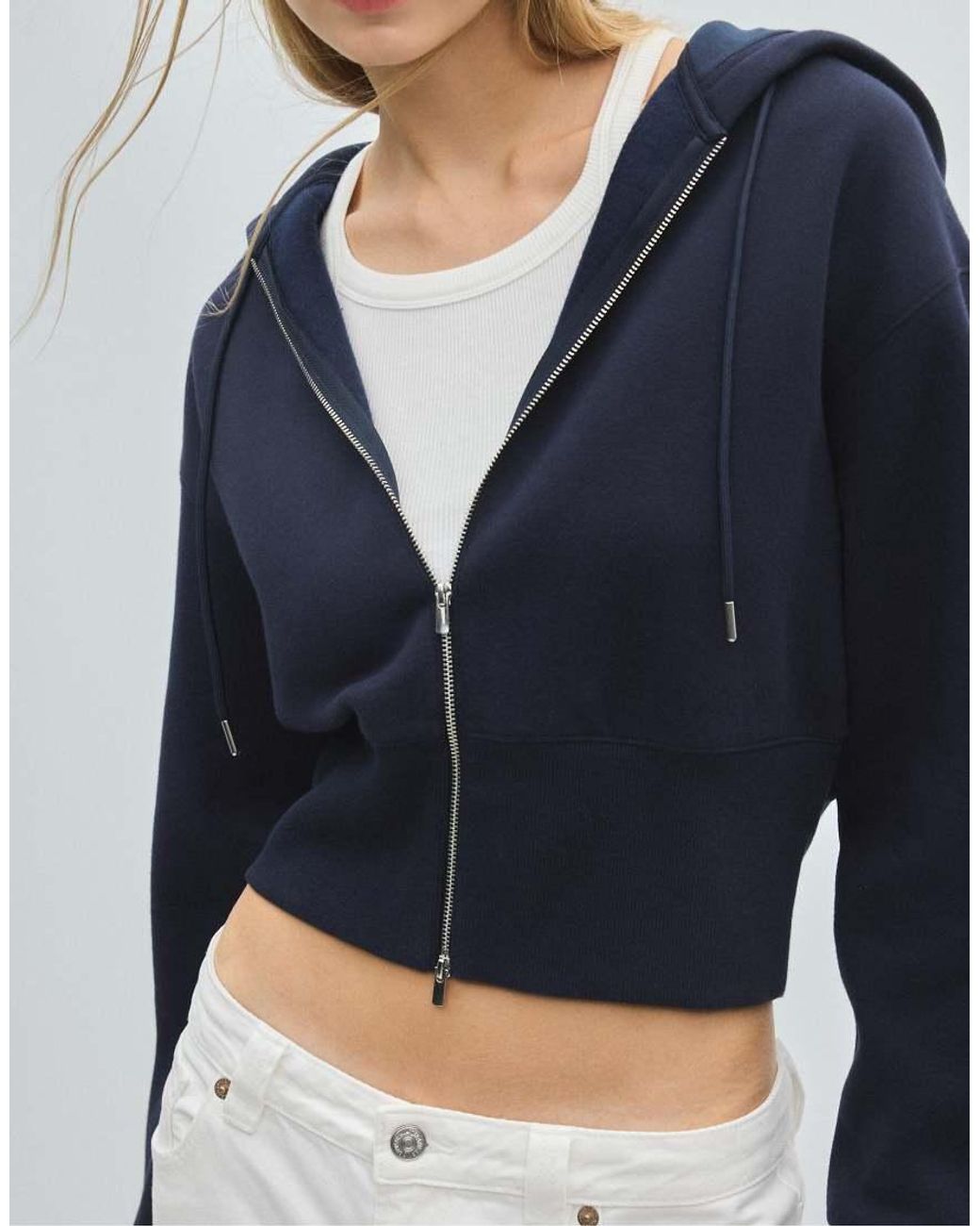 Stradivarius Multicolor Zip-up Hooded Sweatshirt