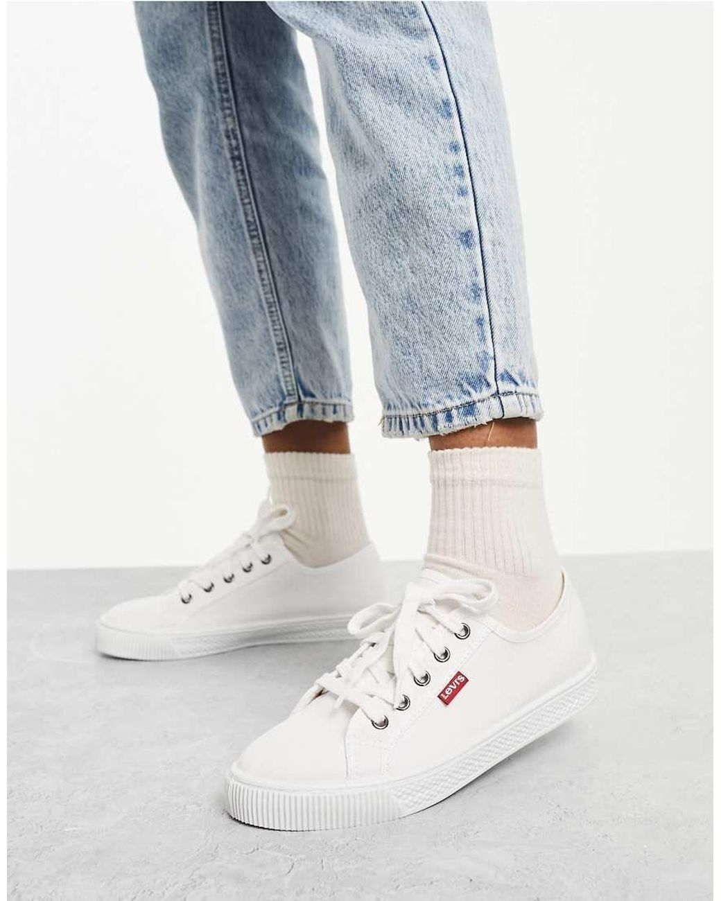 Levi's Blue Canvas Shoe With Tab