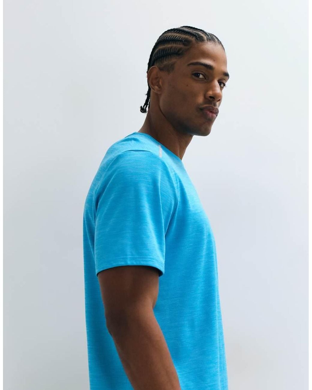 Nike Blue Miler Dri-fit Uv-protection T-shirt for men