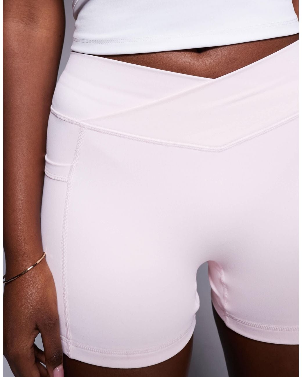 BO+TEE Pink Bo+tee Mini Shorts With Pockets