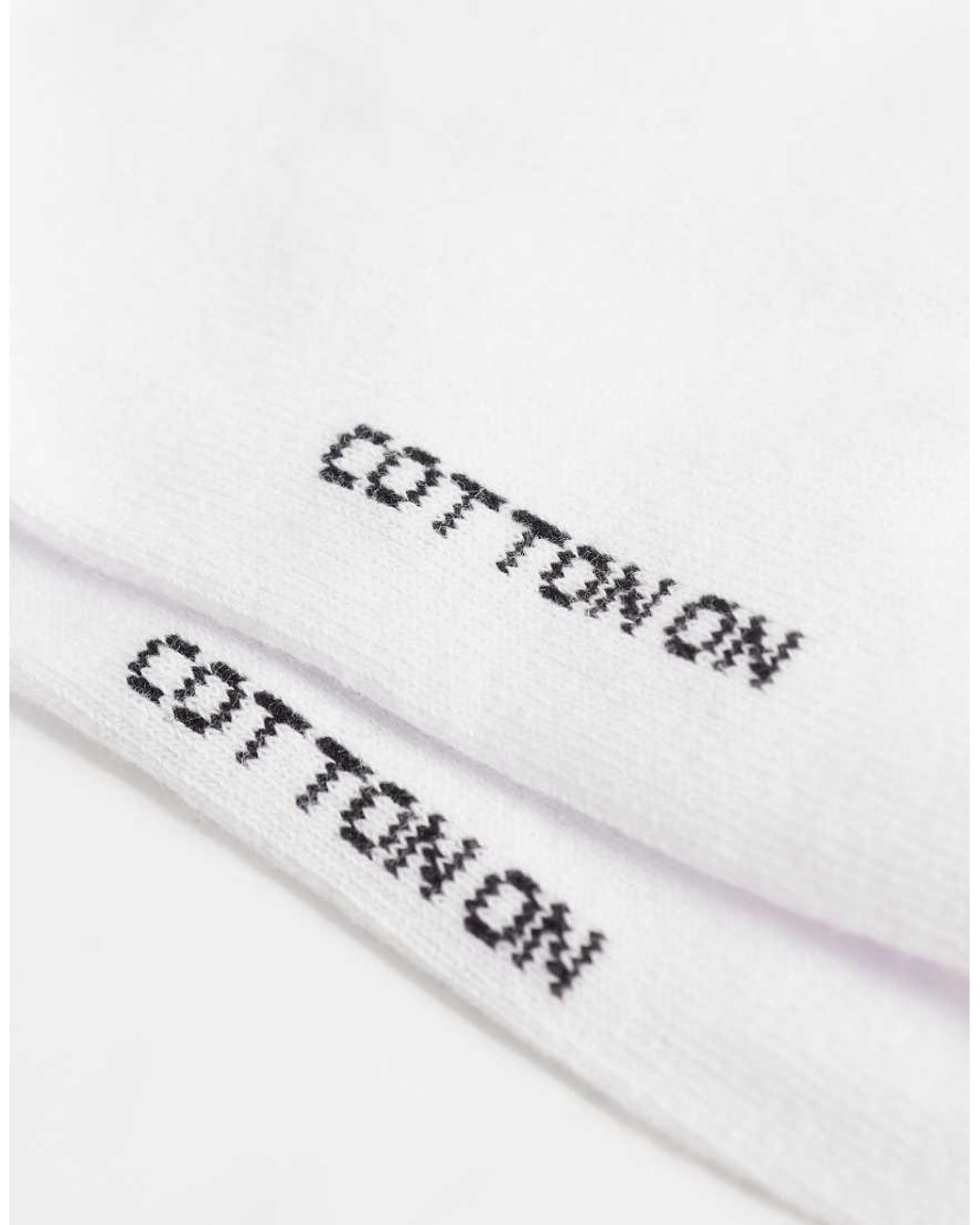 Cotton On White 5-pack Ankle Socks