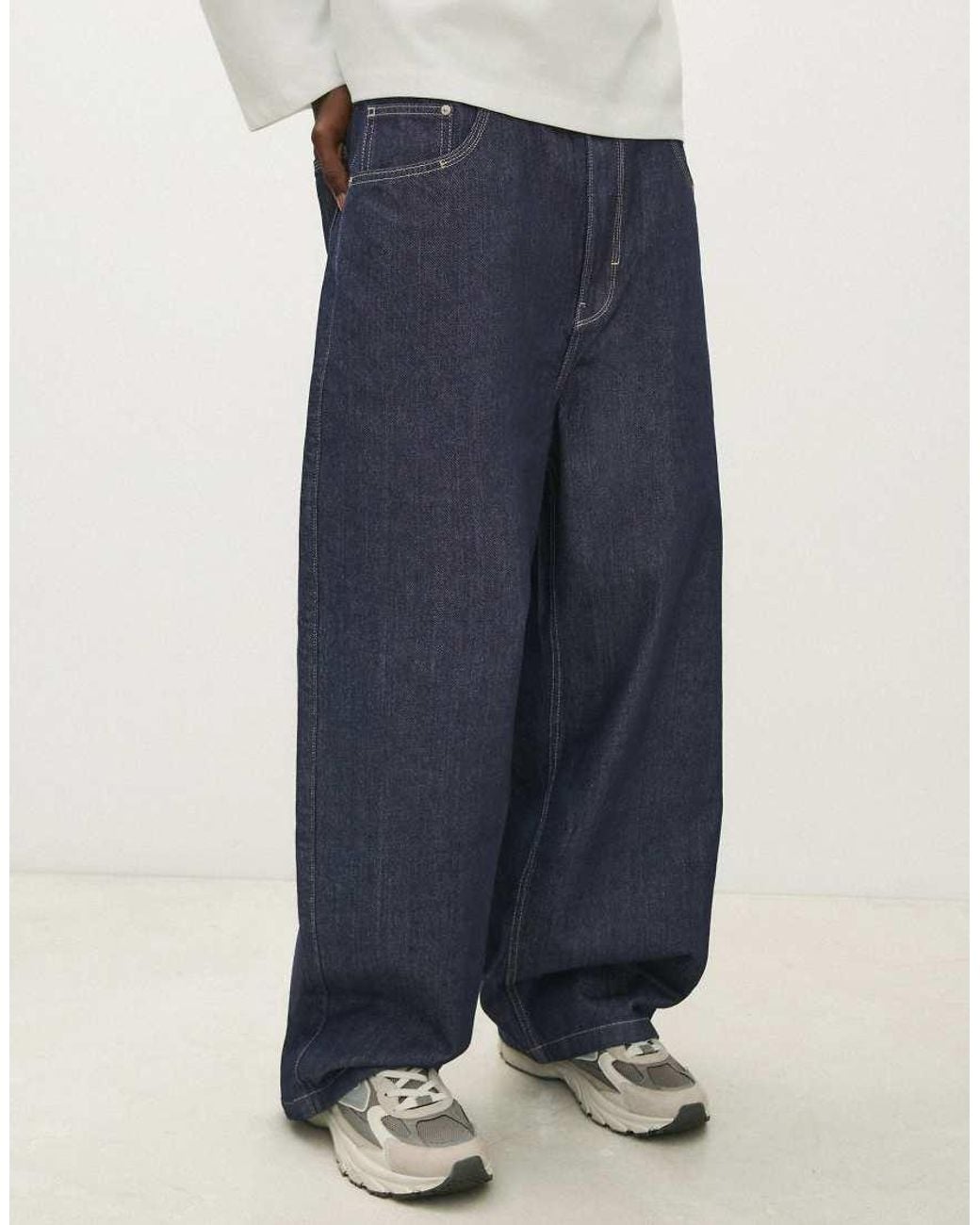 Bershka White Super baggy Jeans for men